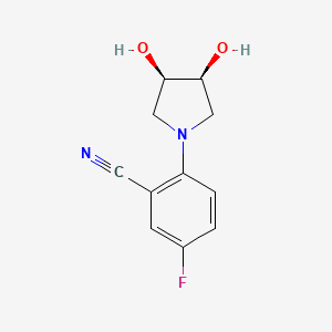 2-[(3R,4S)-3,4-dihydroxypyrrolidin-1-yl]-5-fluorobenzonitrile