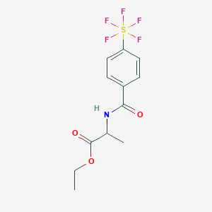 Ethyl 2-[[4-(pentafluoro-lambda6-sulfanyl)benzoyl]amino]propanoate