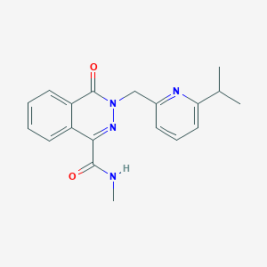 molecular formula C19H20N4O2 B7626845 N-methyl-4-oxo-3-[(6-propan-2-ylpyridin-2-yl)methyl]phthalazine-1-carboxamide 