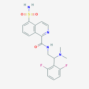 molecular formula C20H20F2N4O3S B7626854 N-[2-(2,6-difluorophenyl)-2-(dimethylamino)ethyl]-5-sulfamoylisoquinoline-1-carboxamide 