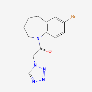 molecular formula C13H14BrN5O B7626873 1-(7-Bromo-2,3,4,5-tetrahydro-1-benzazepin-1-yl)-2-(tetrazol-1-yl)ethanone 