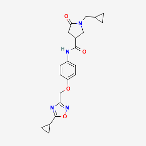 1-(cyclopropylmethyl)-N-[4-[(5-cyclopropyl-1,2,4-oxadiazol-3-yl)methoxy]phenyl]-5-oxopyrrolidine-3-carboxamide