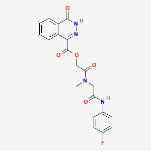 [2-[[2-(4-fluoroanilino)-2-oxoethyl]-methylamino]-2-oxoethyl] 4-oxo-3H-phthalazine-1-carboxylate