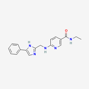 molecular formula C18H19N5O B7626929 N-ethyl-6-[(5-phenyl-1H-imidazol-2-yl)methylamino]pyridine-3-carboxamide 