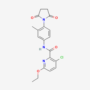 3-chloro-N-[4-(2,5-dioxopyrrolidin-1-yl)-3-methylphenyl]-6-ethoxypyridine-2-carboxamide