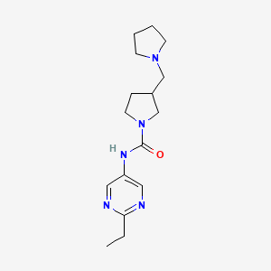 N-(2-ethylpyrimidin-5-yl)-3-(pyrrolidin-1-ylmethyl)pyrrolidine-1-carboxamide