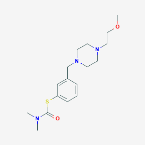 S-[3-[[4-(2-methoxyethyl)piperazin-1-yl]methyl]phenyl] N,N-dimethylcarbamothioate