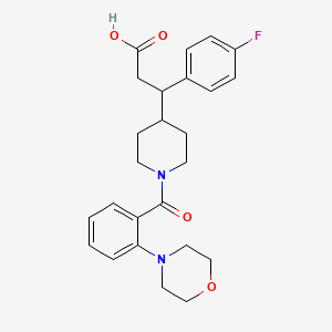 3-(4-Fluorophenyl)-3-[1-(2-morpholin-4-ylbenzoyl)piperidin-4-yl]propanoic acid