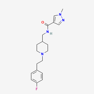 N-[[1-[2-(4-fluorophenyl)ethyl]piperidin-4-yl]methyl]-1-methylpyrazole-4-carboxamide