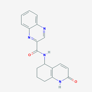 molecular formula C18H16N4O2 B7627044 N-(2-oxo-5,6,7,8-tetrahydro-1H-quinolin-5-yl)quinoxaline-2-carboxamide 