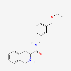 molecular formula C21H26N2O2 B7627048 N-[[3-(propan-2-yloxymethyl)phenyl]methyl]-1,2,3,4-tetrahydroisoquinoline-3-carboxamide 