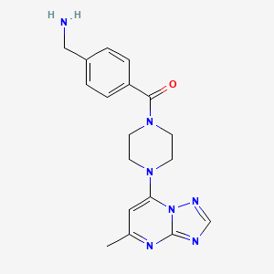 [4-(Aminomethyl)phenyl]-[4-(5-methyl-[1,2,4]triazolo[1,5-a]pyrimidin-7-yl)piperazin-1-yl]methanone