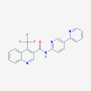 N-(5-pyridin-2-ylpyridin-2-yl)-4-(trifluoromethyl)quinoline-3-carboxamide