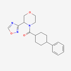 molecular formula C19H23N3O3 B7627091 [3-(1,2,4-Oxadiazol-3-yl)morpholin-4-yl]-(4-phenylcyclohexyl)methanone 