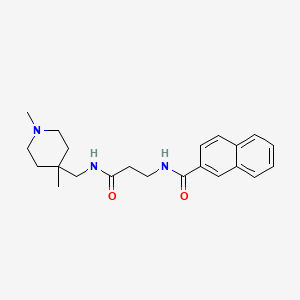 N-[3-[(1,4-dimethylpiperidin-4-yl)methylamino]-3-oxopropyl]naphthalene-2-carboxamide