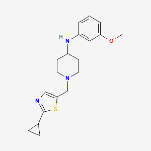 1-[(2-cyclopropyl-1,3-thiazol-5-yl)methyl]-N-(3-methoxyphenyl)piperidin-4-amine