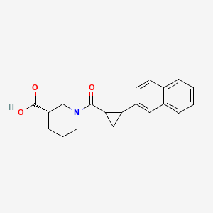 (3S)-1-(2-naphthalen-2-ylcyclopropanecarbonyl)piperidine-3-carboxylic acid