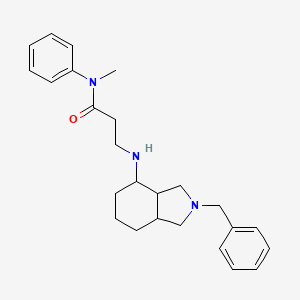 3-[(2-benzyl-1,3,3a,4,5,6,7,7a-octahydroisoindol-4-yl)amino]-N-methyl-N-phenylpropanamide