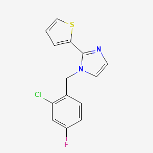 1-[(2-Chloro-4-fluorophenyl)methyl]-2-thiophen-2-ylimidazole