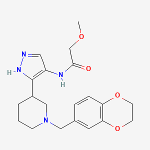 N-[5-[1-(2,3-dihydro-1,4-benzodioxin-6-ylmethyl)piperidin-3-yl]-1H-pyrazol-4-yl]-2-methoxyacetamide