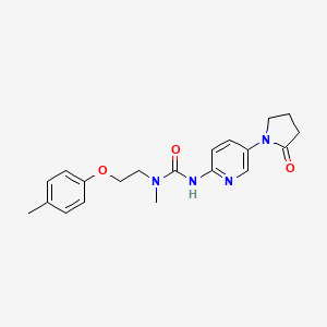 1-Methyl-1-[2-(4-methylphenoxy)ethyl]-3-[5-(2-oxopyrrolidin-1-yl)pyridin-2-yl]urea