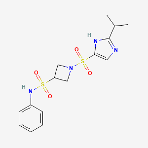 N-phenyl-1-[(2-propan-2-yl-1H-imidazol-5-yl)sulfonyl]azetidine-3-sulfonamide