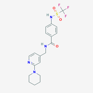 N-[(2-piperidin-1-ylpyridin-4-yl)methyl]-4-(trifluoromethylsulfonylamino)benzamide