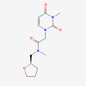 molecular formula C13H19N3O4 B7627172 N-methyl-2-(3-methyl-2,4-dioxopyrimidin-1-yl)-N-[[(2R)-oxolan-2-yl]methyl]acetamide 