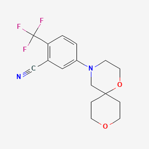 5-(1,9-Dioxa-4-azaspiro[5.5]undecan-4-yl)-2-(trifluoromethyl)benzonitrile