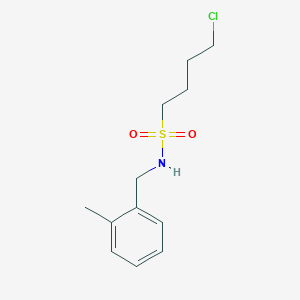 4-chloro-N-[(2-methylphenyl)methyl]butane-1-sulfonamide