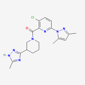 [3-chloro-6-(3,5-dimethylpyrazol-1-yl)pyridin-2-yl]-[3-(5-methyl-1H-1,2,4-triazol-3-yl)piperidin-1-yl]methanone
