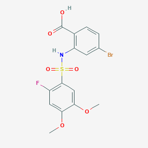 4-Bromo-2-[(2-fluoro-4,5-dimethoxyphenyl)sulfonylamino]benzoic acid