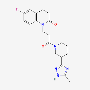 6-fluoro-1-[3-[3-(5-methyl-1H-1,2,4-triazol-3-yl)piperidin-1-yl]-3-oxopropyl]-3,4-dihydroquinolin-2-one