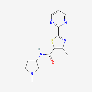 4-methyl-N-(1-methylpyrrolidin-3-yl)-2-pyrimidin-2-yl-1,3-thiazole-5-carboxamide