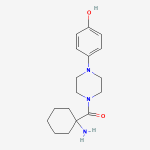 molecular formula C17H25N3O2 B7627225 (1-Aminocyclohexyl)-[4-(4-hydroxyphenyl)piperazin-1-yl]methanone 