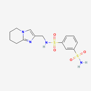 3-N-(5,6,7,8-tetrahydroimidazo[1,2-a]pyridin-2-ylmethyl)benzene-1,3-disulfonamide