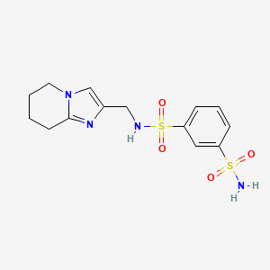 molecular formula C14H18N4O4S2 B7627258 3-N-(5,6,7,8-tetrahydroimidazo[1,2-a]pyridin-2-ylmethyl)benzene-1,3-disulfonamide 