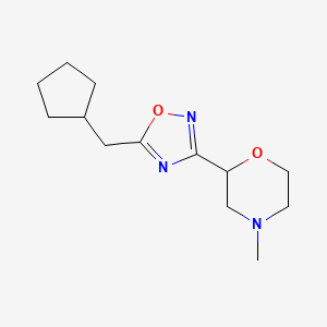 2-[5-(Cyclopentylmethyl)-1,2,4-oxadiazol-3-yl]-4-methylmorpholine