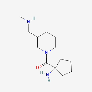 molecular formula C13H25N3O B7627317 (1-Aminocyclopentyl)-[3-(methylaminomethyl)piperidin-1-yl]methanone 