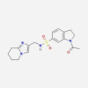 molecular formula C18H22N4O3S B7627320 1-acetyl-N-(5,6,7,8-tetrahydroimidazo[1,2-a]pyridin-2-ylmethyl)-2,3-dihydroindole-6-sulfonamide 