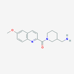 molecular formula C17H21N3O2 B7627343 [3-(Aminomethyl)piperidin-1-yl]-(6-methoxyquinolin-2-yl)methanone 