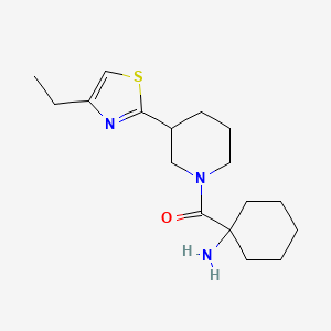 (1-Aminocyclohexyl)-[3-(4-ethyl-1,3-thiazol-2-yl)piperidin-1-yl]methanone