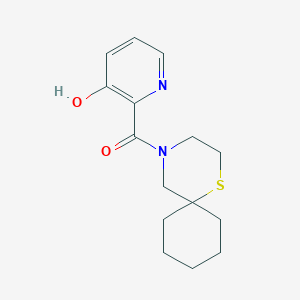 molecular formula C15H20N2O2S B7627373 (3-Hydroxypyridin-2-yl)-(1-thia-4-azaspiro[5.5]undecan-4-yl)methanone 