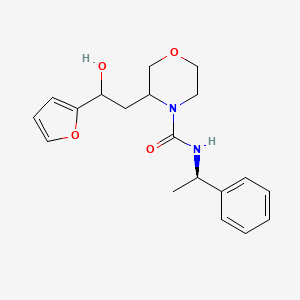 3-[2-(furan-2-yl)-2-hydroxyethyl]-N-[(1R)-1-phenylethyl]morpholine-4-carboxamide