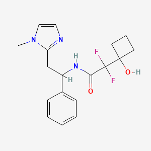 2,2-difluoro-2-(1-hydroxycyclobutyl)-N-[2-(1-methylimidazol-2-yl)-1-phenylethyl]acetamide