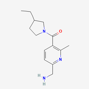 molecular formula C14H21N3O B7627420 [6-(Aminomethyl)-2-methylpyridin-3-yl]-(3-ethylpyrrolidin-1-yl)methanone 