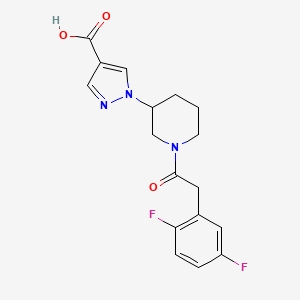1-[1-[2-(2,5-Difluorophenyl)acetyl]piperidin-3-yl]pyrazole-4-carboxylic acid