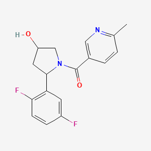 [2-(2,5-Difluorophenyl)-4-hydroxypyrrolidin-1-yl]-(6-methylpyridin-3-yl)methanone