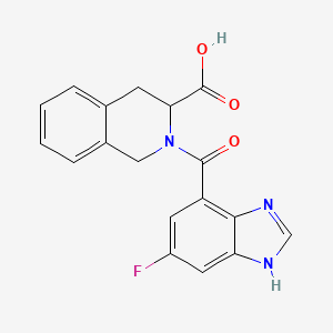 2-(6-fluoro-1H-benzimidazole-4-carbonyl)-3,4-dihydro-1H-isoquinoline-3-carboxylic acid
