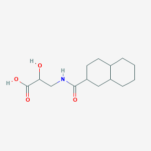molecular formula C14H23NO4 B7627576 3-(1,2,3,4,4a,5,6,7,8,8a-Decahydronaphthalene-2-carbonylamino)-2-hydroxypropanoic acid 